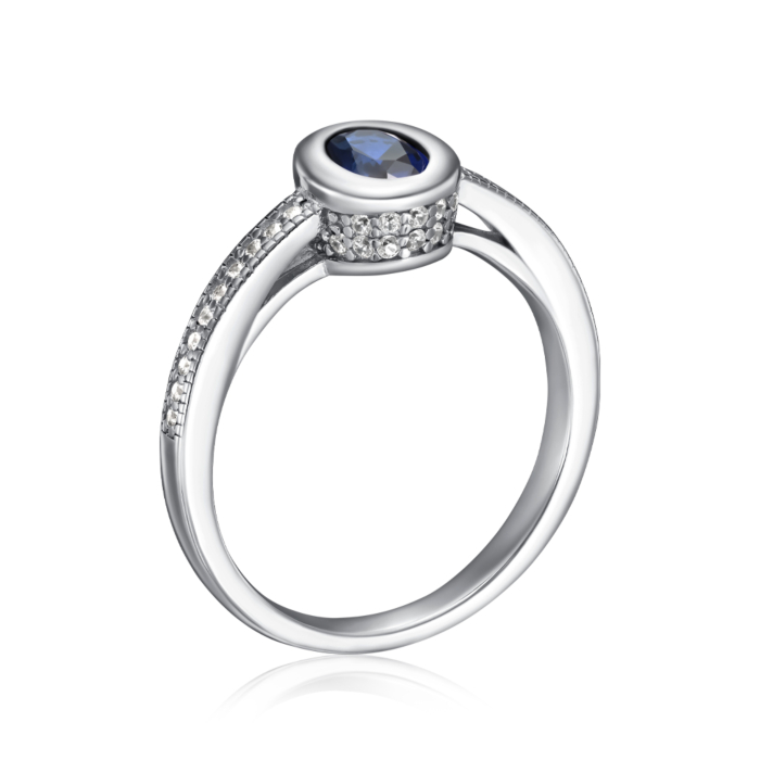 Серебряное кольцо. Артикул TR-558-BL-7-S-R/12/11690