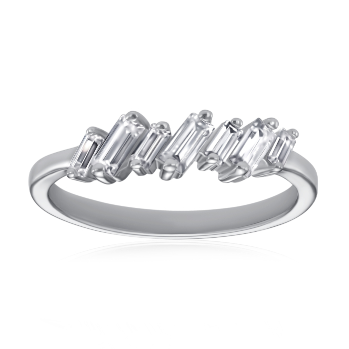 Срібна каблучка з фіанітами. Артикул TR-585-7-S-1-R/12/1