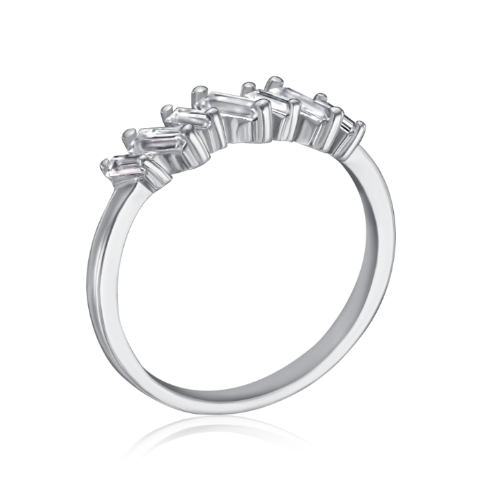 Срібна каблучка з фіанітами. Артикул TR-585-7-S-1-R/12/1