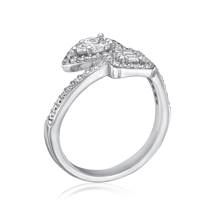 Серебряное кольцо с фианитами. Артикул TR-662-7-W-S-R/12/1
