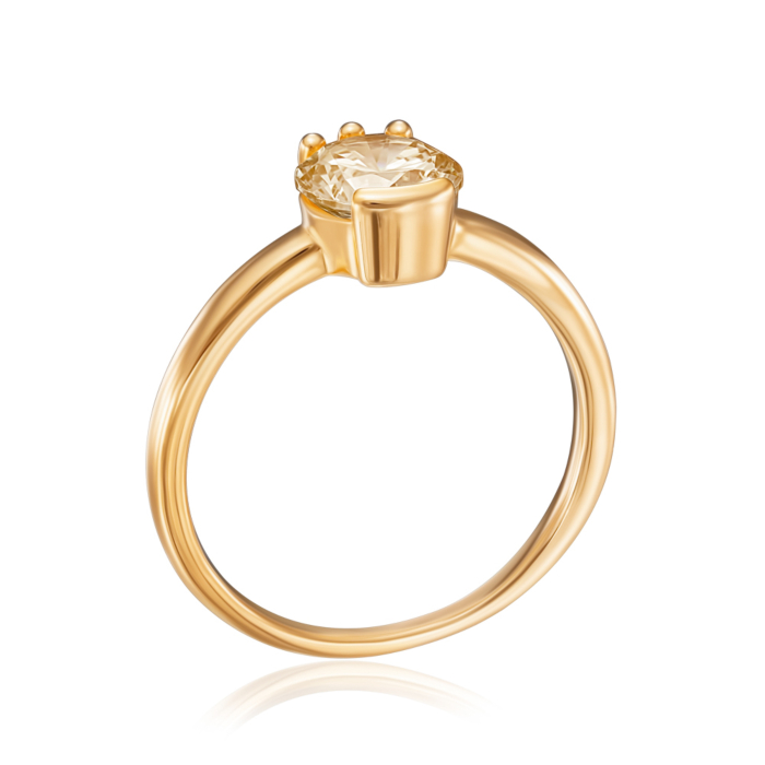 Серебряное кольцо с фианитами. Артикул TR-721-7-Y-S-R/20/1878