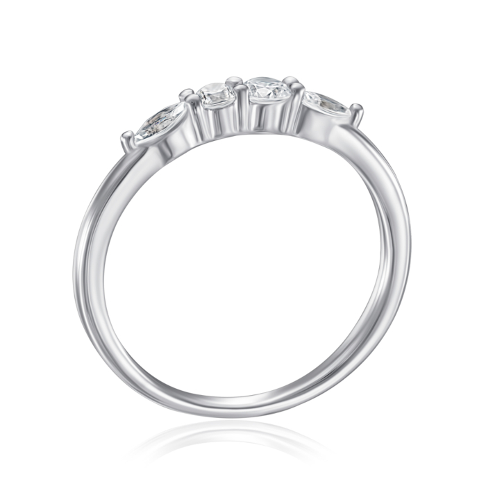 Срібна каблучка з фіанітами. Артикул TR-731-7-W-S-R/12/1