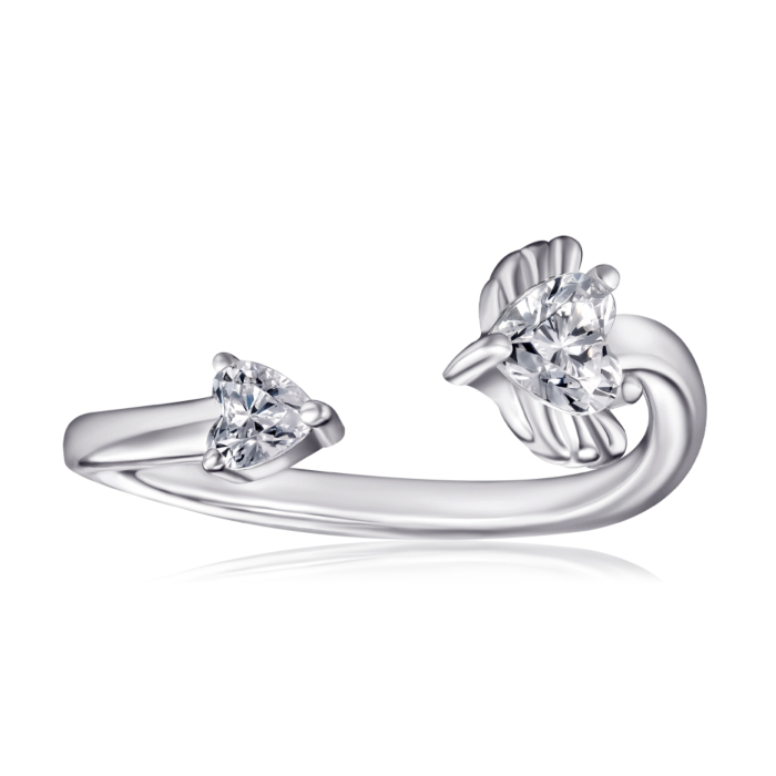 Срібна каблучка. Артикул TR-747-7-W-S-R/12/1