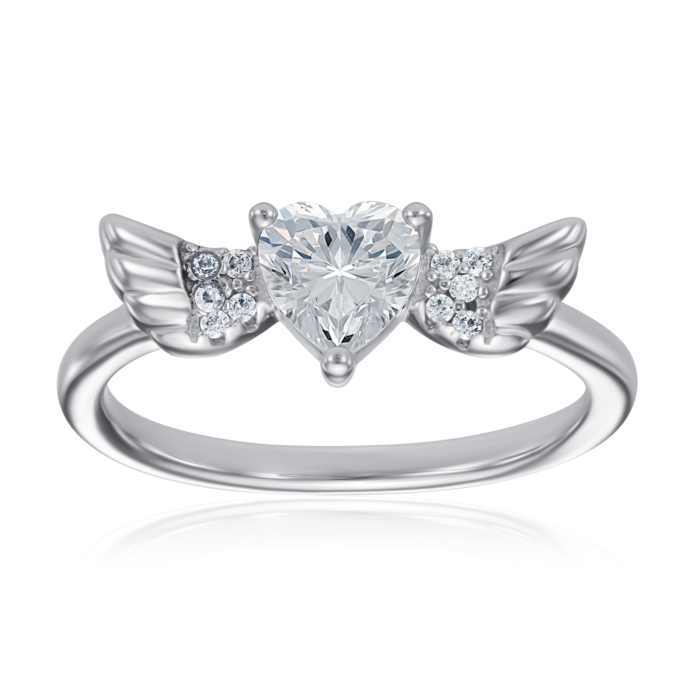 Серебряное кольцо с фианитами. Артикул TR-748-7-W-S-R/12/1