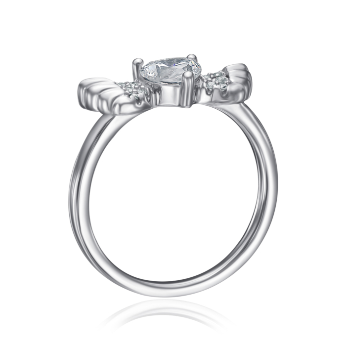 Серебряное кольцо с фианитами. Артикул TR-748-7-W-S-R/12/1