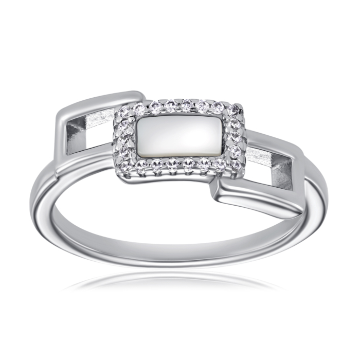 Срібна каблучка з перламутром. Артикул TR-783-7-W-S-R/12/1090