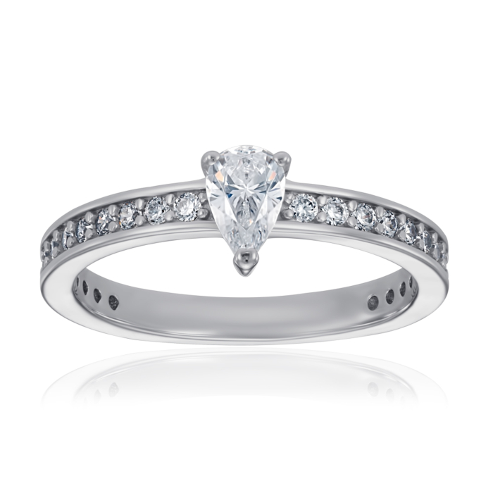 Серебряное кольцо с фианитами. Артикул TR-995-7-S-R/12/1