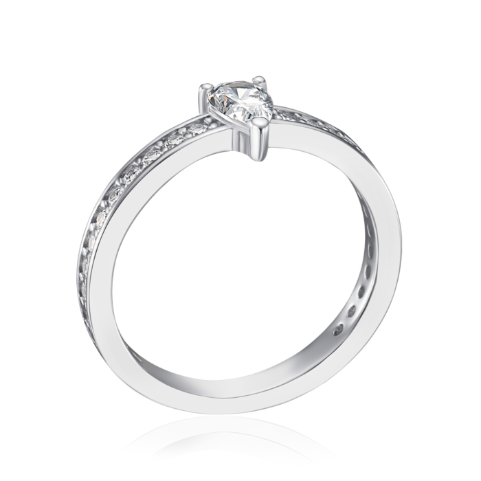 Серебряное кольцо с фианитами. Артикул TR-995-7-S-R/12/1