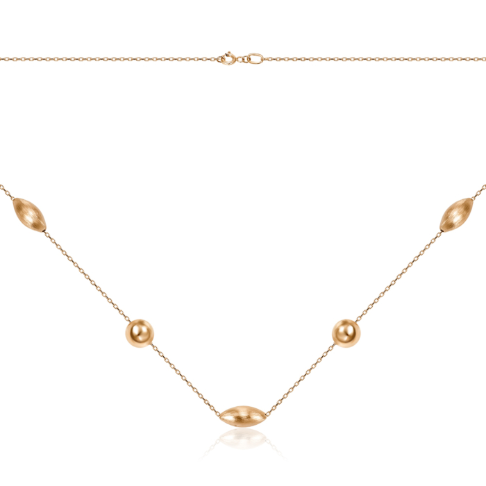 Колье из красного золота без вставки F-K-2506-K/01