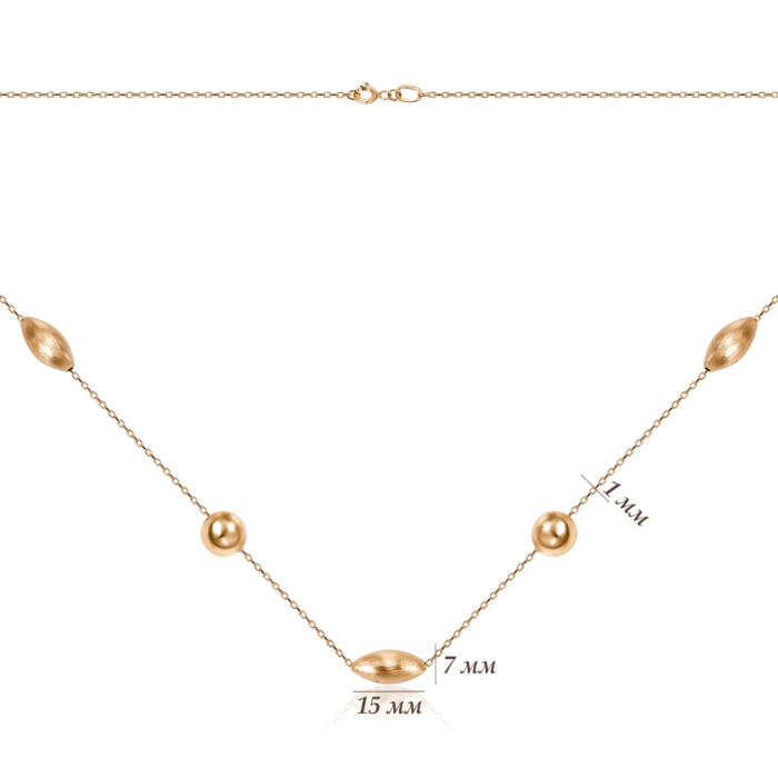 Колье из красного золота без вставки F-K-2506-K/01