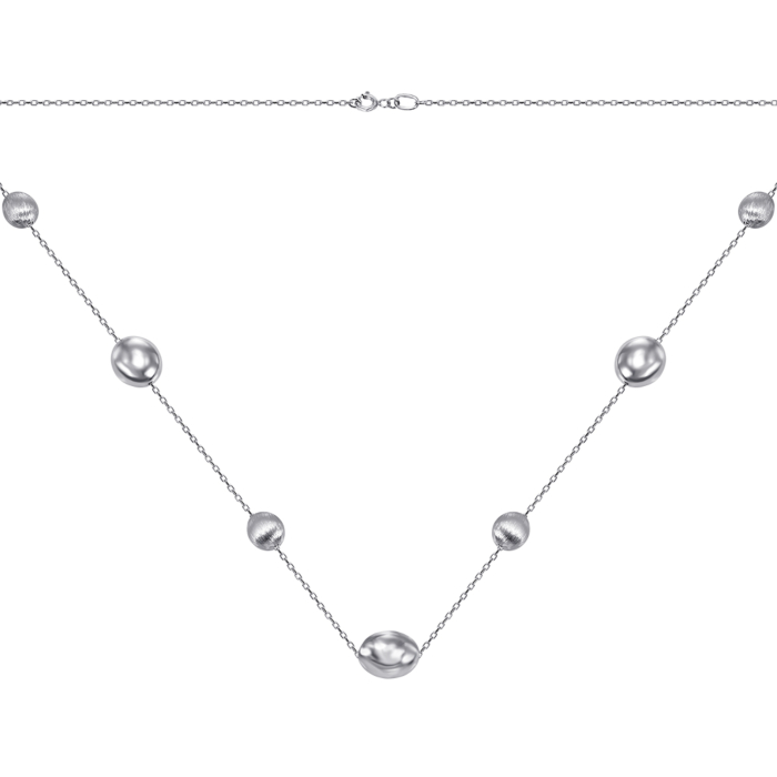 Колье из белого золота без вставки F-K-2502-K/02