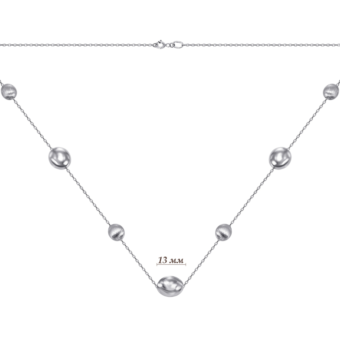 Кольє з білого золота без вставки F-K-2502-K/02