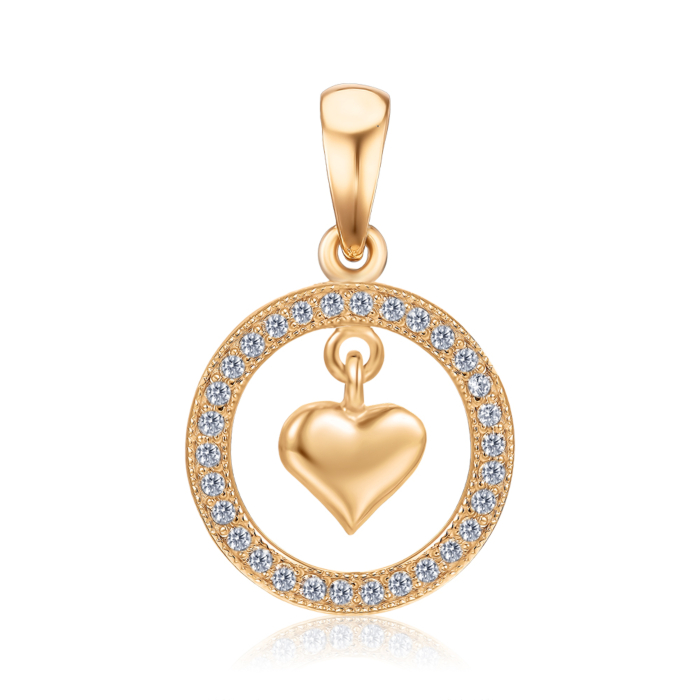 Золота підвіска з фіанітами 31812/01/0/42