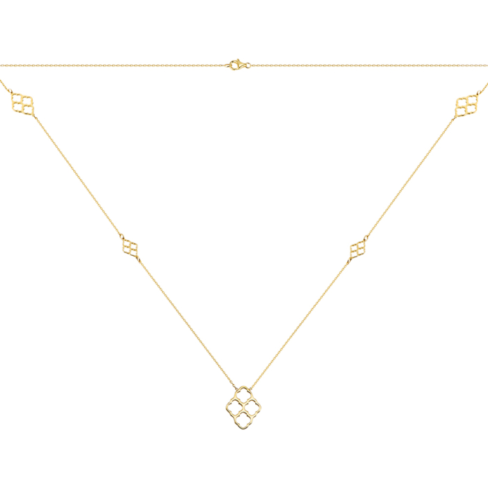 Золотое колье без вставки. Артикул P-K-5455-K/03