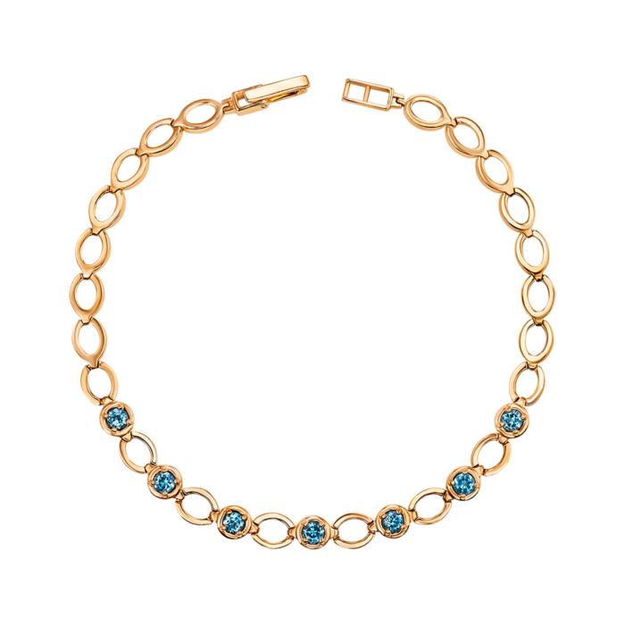 Золотий браслет з топазами 570005/01/0/5155