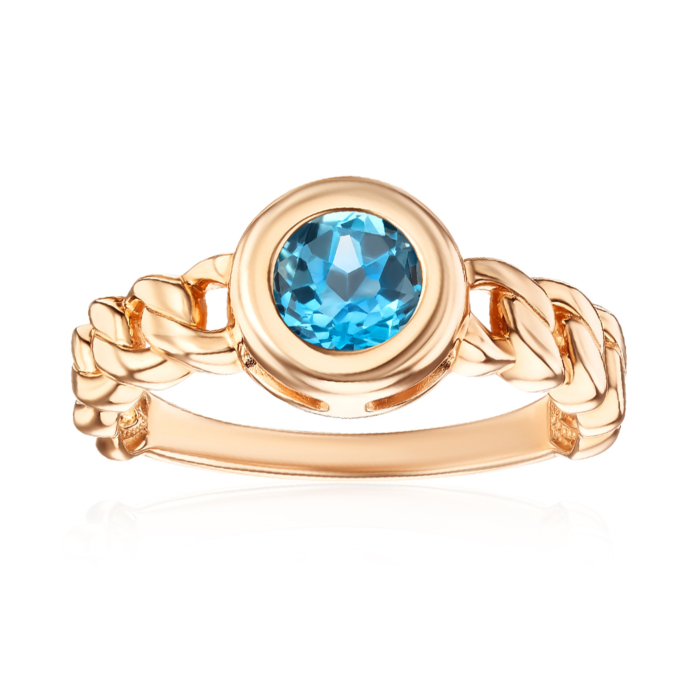 Золота каблучка з топазом 530498/01/0/5070