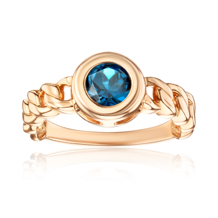 Золотое кольцо с топазом London 530498/01/0/6215