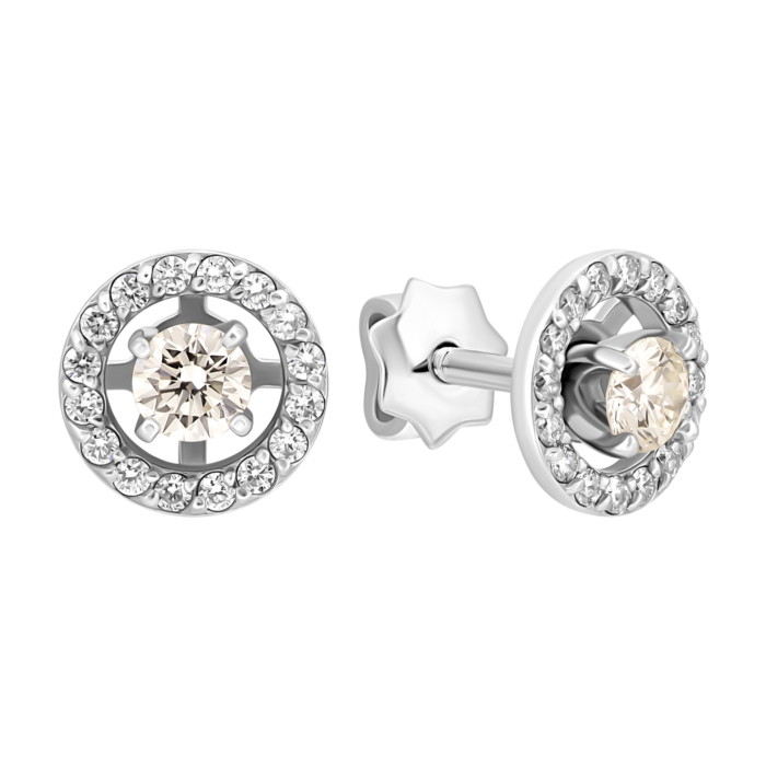 Золоті пусети з діамантами. Артикул UG5WB3.2Б