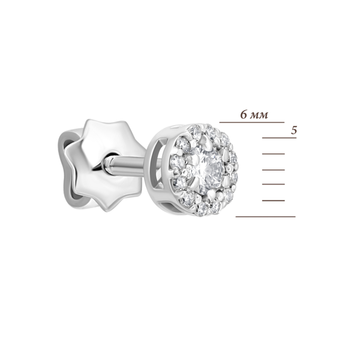 Золоті пусети з діамантами. Артикул UG5WB3.10Б