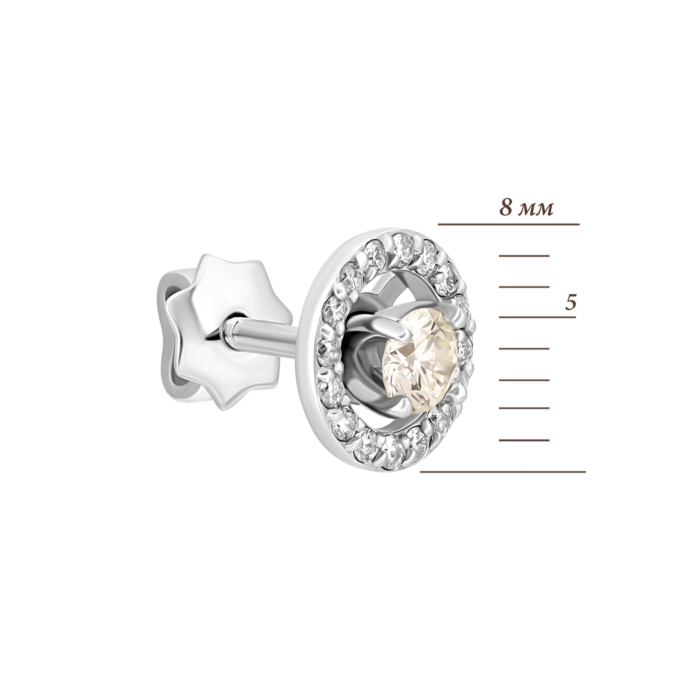 Золоті пусети з діамантами. Артикул UG5WB3.2Б