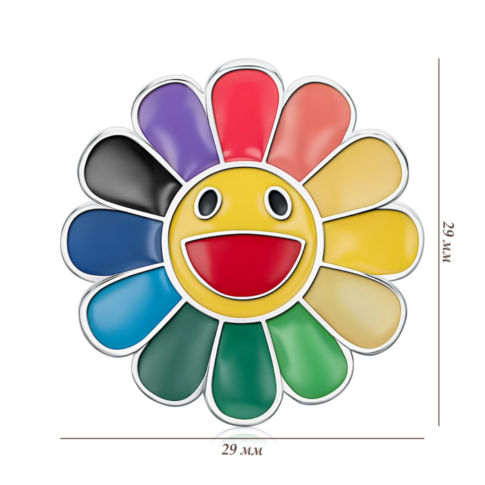 Серебряная брошка с эмалью XZ0022-SH/12/1696