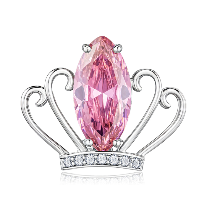 Срібна брошка з фіанітами. Артикул XZ0039-SH/12/4392