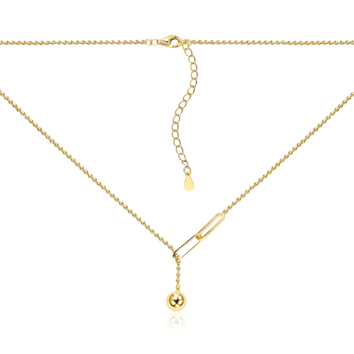 Срібне позолочене кольє YC190178-S-G-NA-K/20