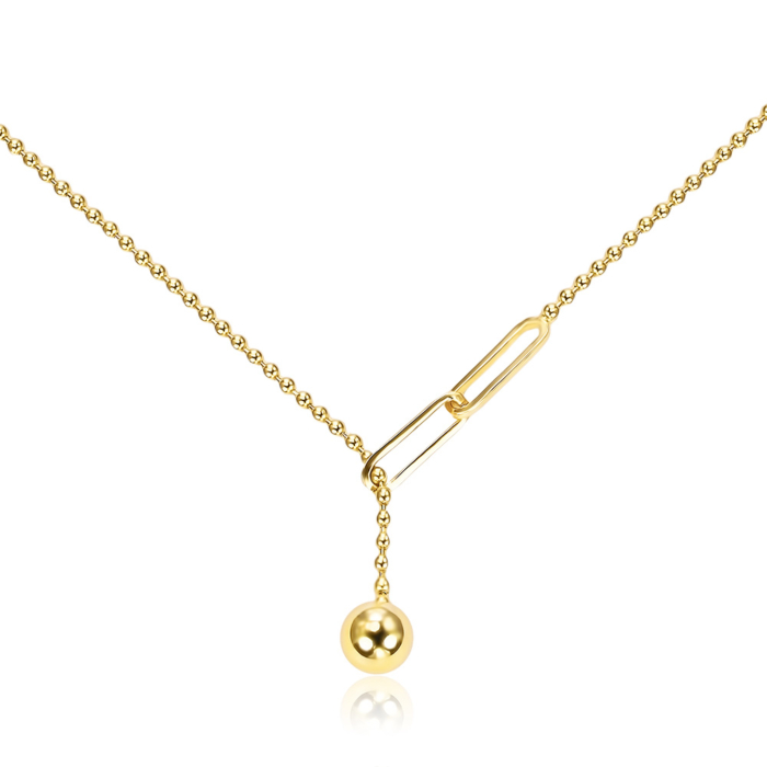 Срібне позолочене кольє YC190178-S-G-NA-K/20