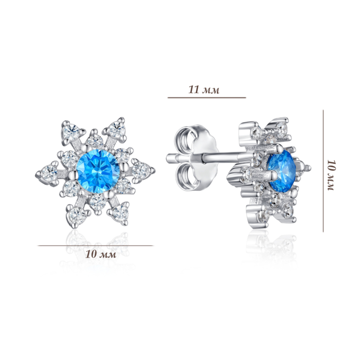 Серебряные серьги. Артикул YC1D0246-S-W-SP-E/12/1511