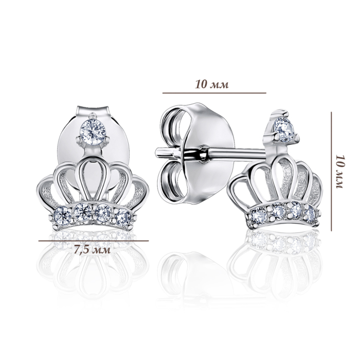 Срібні сережки з фіанітами YE00118-E/12/1