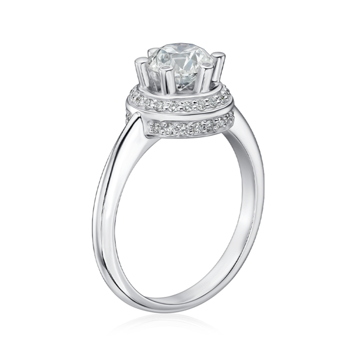 Золота каблучка з діамантами. Артикул 53393/6б