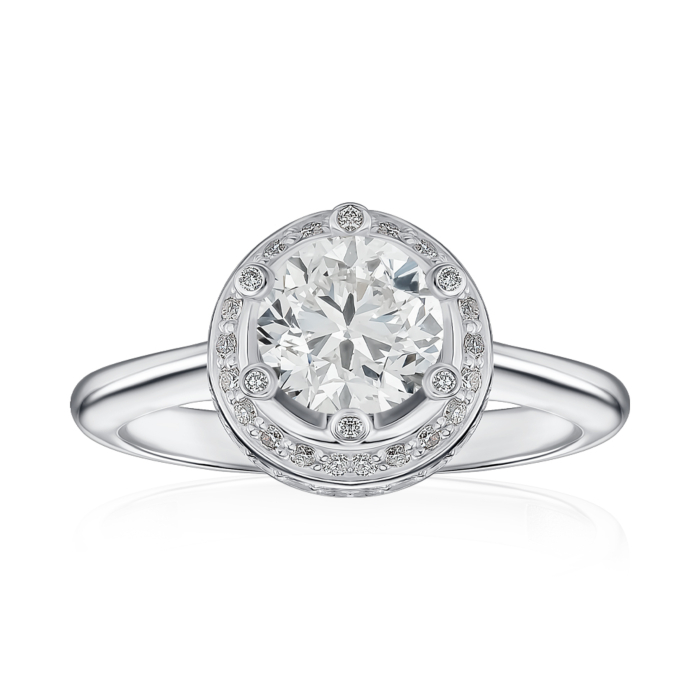 Золота каблучка з діамантами. Артикул 53393/6б