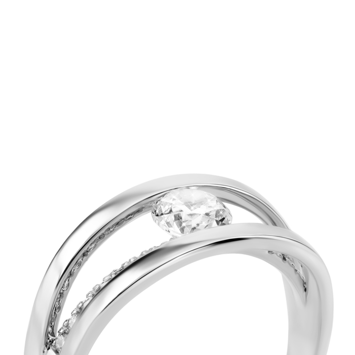 Золота каблучка з діамантами. Артикул UG5ZKD1003/0.5