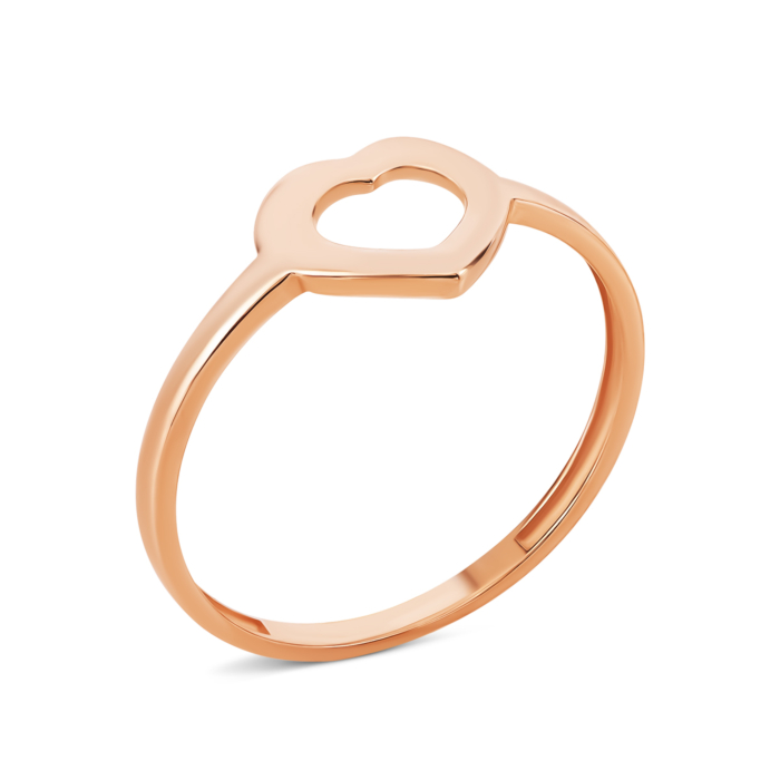 Золота каблучка Серце.Артикул UG510/0205/00/01/01