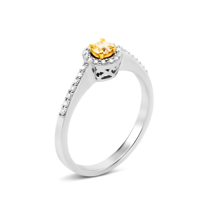 Золота каблучка з діамантами.Артикул UG51111016805 D