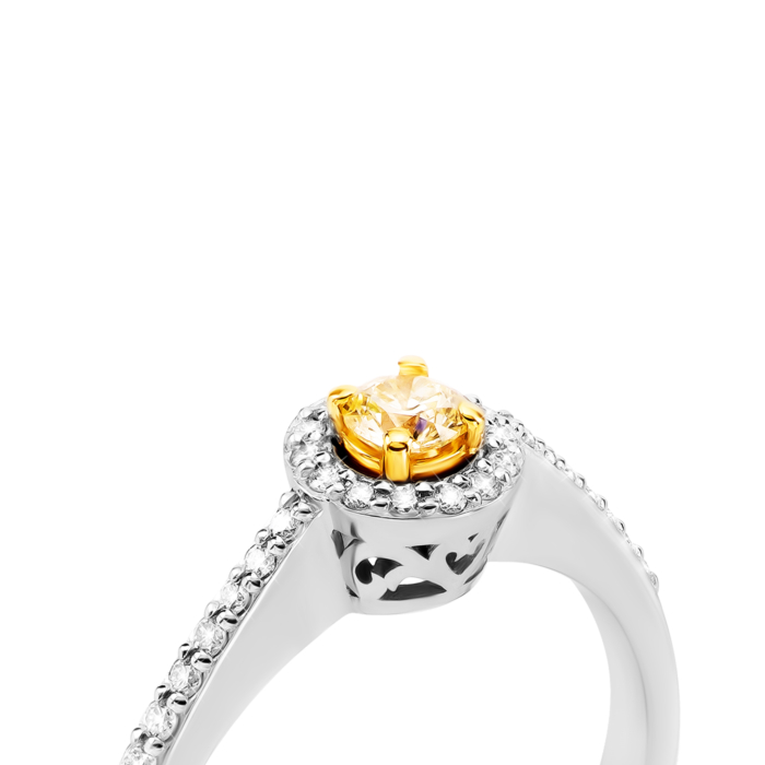 Золота каблучка з діамантами.Артикул UG51111016805 D