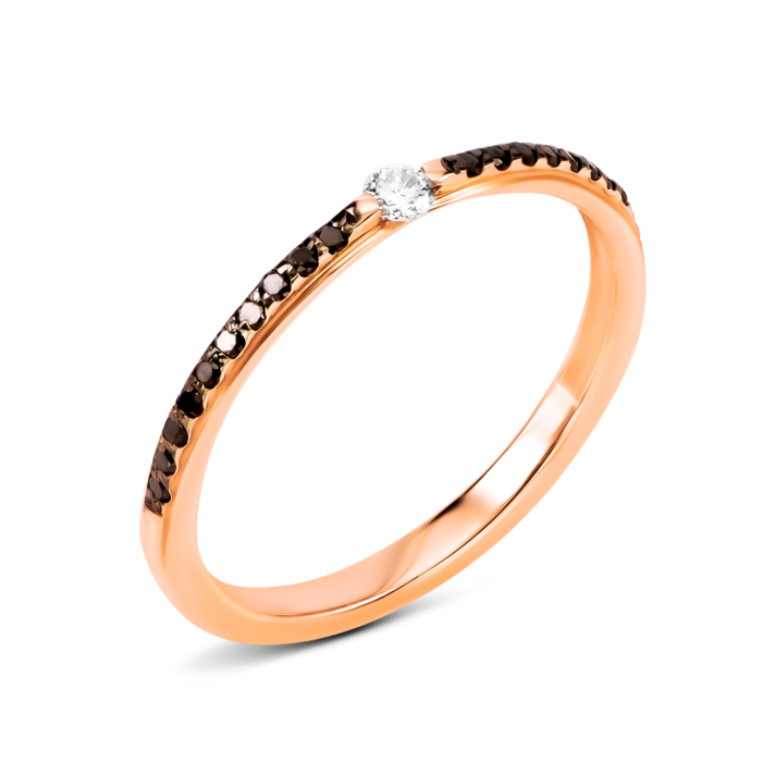 Золота каблучка з діамантами. Артикул UG518/0076/03/01/01