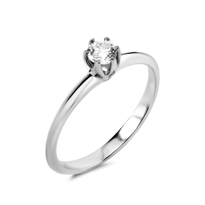 Золота каблучка з діамантом. Артикул UG518/0112/02/02/02