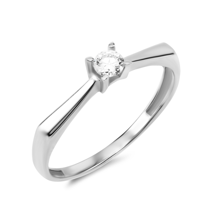 Золота каблучка з діамантом. Артикул UG518/0022/02/01/02