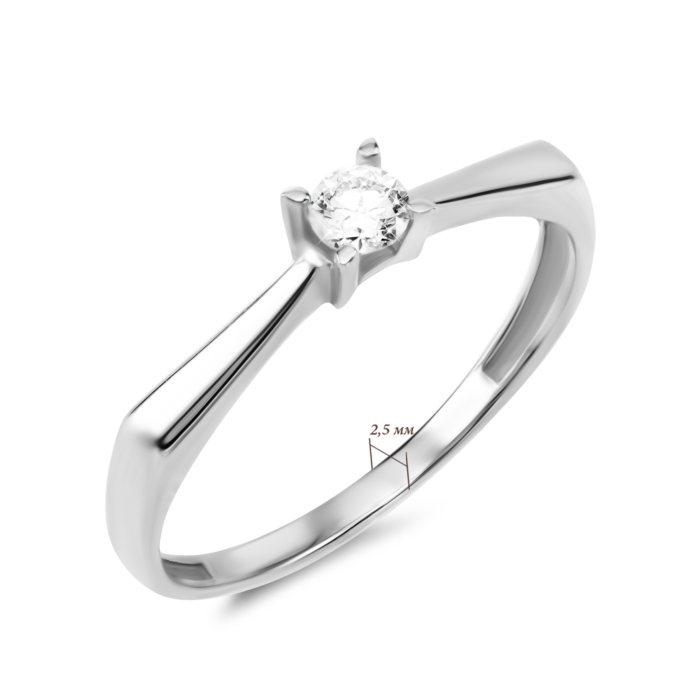 Золота каблучка з діамантом. Артикул UG518/0022/02/01/02
