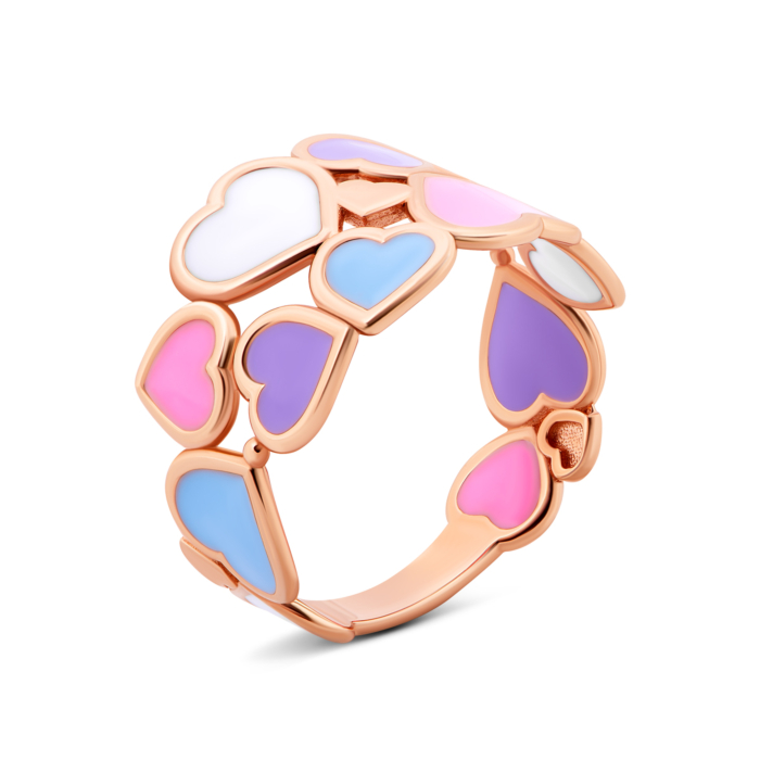 Золота каблучка з емаллю.Артикул UG51/101/036