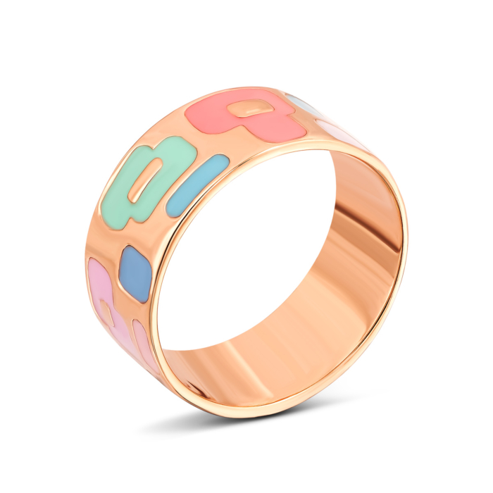 Золотое кольцо с эмалью.Артикул UG51/101/154