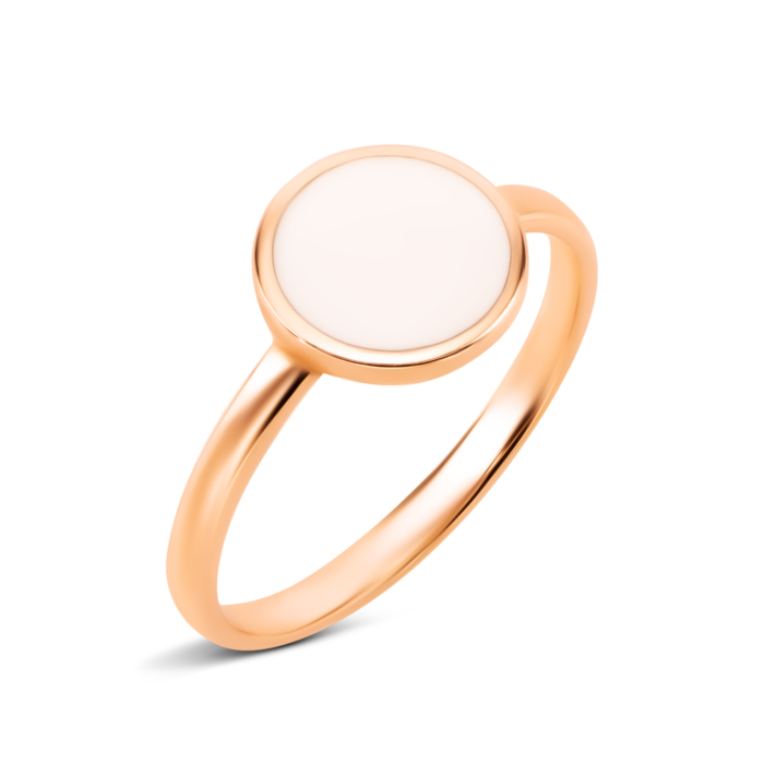 Золота каблучка з емаллю. Артикул UG5119202510102