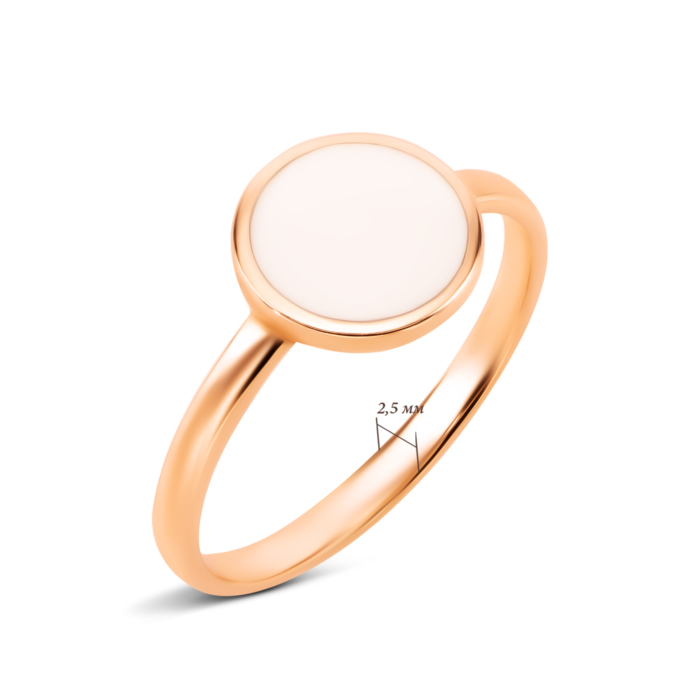 Золота каблучка з емаллю. Артикул UG5119202510102