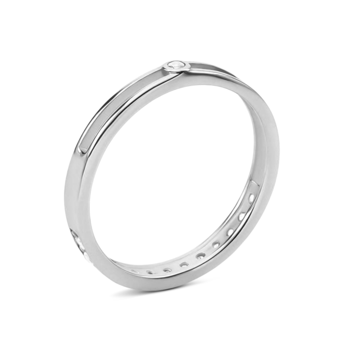 Золота каблучка з фіанітами. Артикул UG511/0054/02/01/02