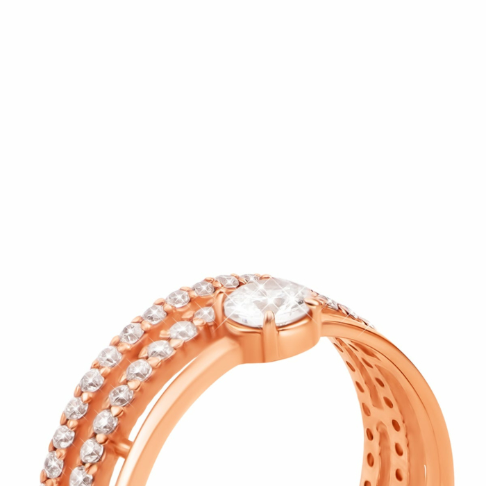 Золота каблучка з фіанітами.Артикул UG511/0187/00/01/01