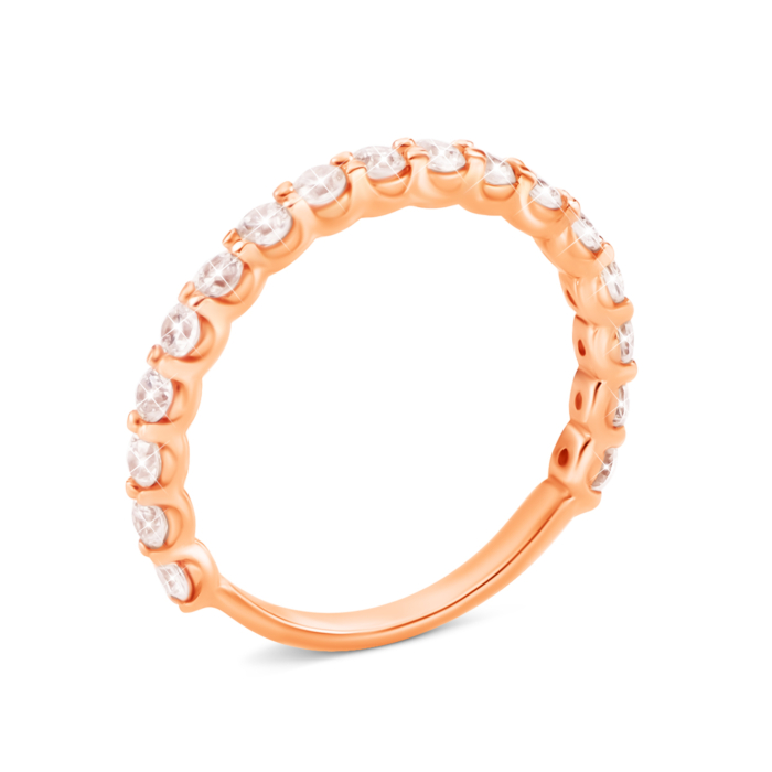 Золота каблучка з фіанітами.Артикул UG511/0015/00/01/01