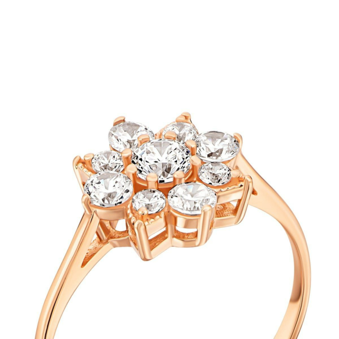 Золотое кольцо с фианитами. Артикул UG51111013501