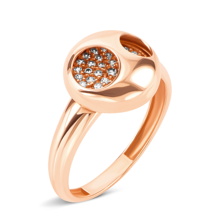 Золотое кольцо с фианитами. Артикул UG5TK 129 к