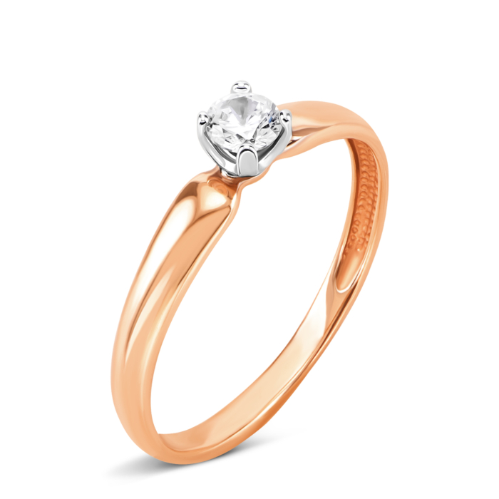 Золотое кольцо с фианитом. Артикул UG5110007/10/00/0041